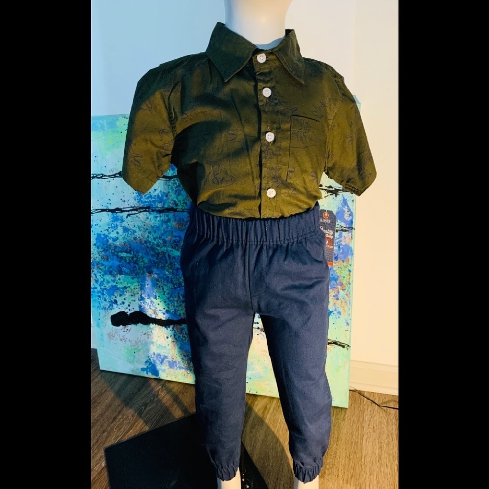 Boys 2 Piece Button -up W/Pants